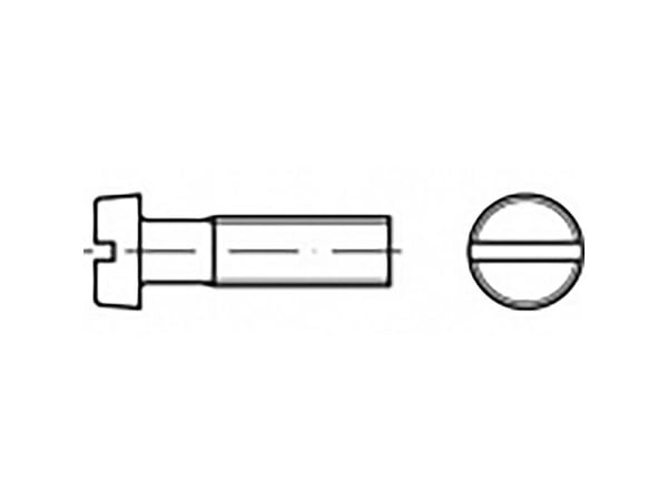 TOOLCRAFT TO-6865479 sylindrisk skruer M2.5 4 mm spor rustfritt stål V4A A4 200 stk