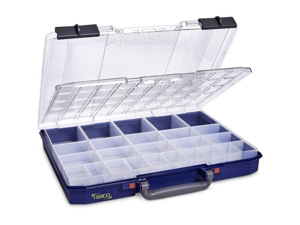 raaco CarryLite 55 5x10-25/DLU, Blå, Polykarbonat (PC), Polypropylen (PP), 413 mm, 330 mm, 58 mm, 1,72 kg