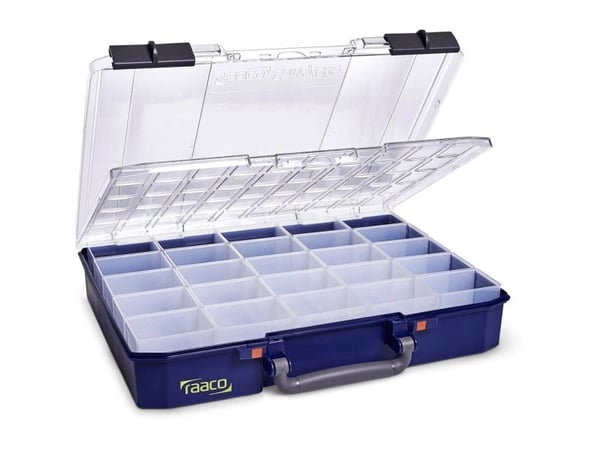 raaco CarryLite 80 5x10-25/DLU, Blå, Polykarbonat (PC), Polypropylen (PP), 413 mm, 330 mm, 82 mm, 2,03 kg