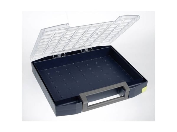 raaco Boxxser 80, Verktøy boks, Polykarbonat (PC), Polypropylen, Blå, Gjennomsiktig, 20 kg, Hengsel, 465 mm