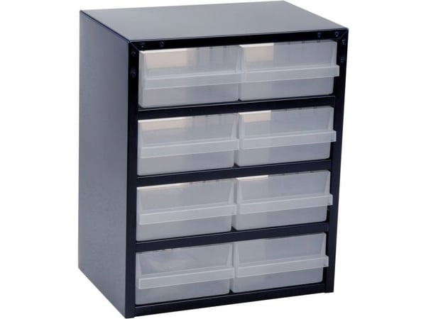 raaco Cabinet 250/8-2, Verktøy boks, Polypropylen, Blå, 50 kg, 357 mm, 255 mm