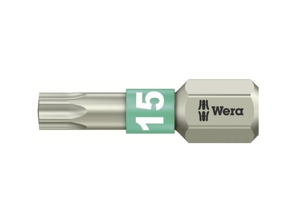 Wera 3867/1 TS TX 15 X 25 MM Torx-bit T 15 Rustfrit stål D 6.3 1 stk