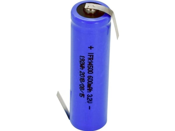 Beltrona FR14500HBG spesialbatteri 14500 LiFePO4 3,2 V 600 mAh 1 stk