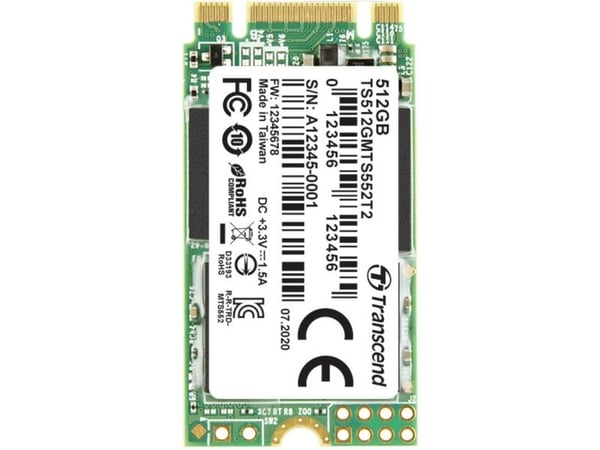 Transcend MTS552T2, 512 GB, M.2, 560 MB/s, 6 Gbit/s