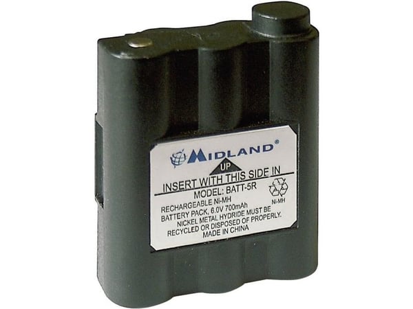 Midland PB-ATL/G7, Batteri, Sort, Midland G7 Midland G9, Nikkelmetallhydrid (NiMH), 800 mAh, 6 V