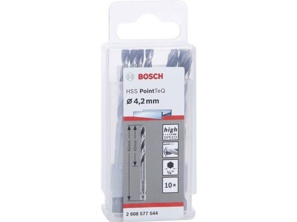 Bosch METALBOR POINTTEQ HEX HSS-R 4,2X83 10STK