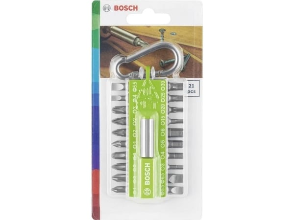 Bosch-bittisarja karabiinilla 21osaa vaaleanvihreä