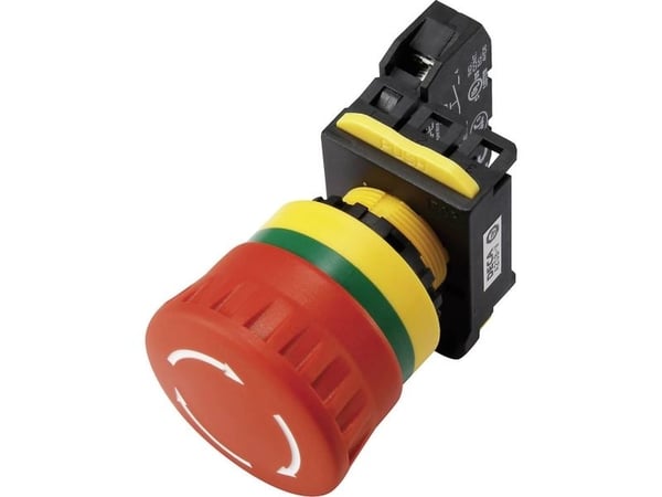 DECA A20B-V4E02R Nødstopknap med kontaktelement 240 V/AC 6 A 2 x brydekontakt IP65 1 stk