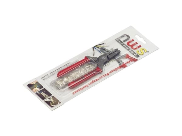 NWS 143-TS pressetang 151 deler kabelsko tvillingledningsendemuffer 0,5 til 2,5 mm² inkl. sortiment kabelhylser