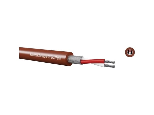 Sensocord® T/C4x0,22 mm² rödbrun, temperaturtålig, skärmad 244C42200 Kabeltronik