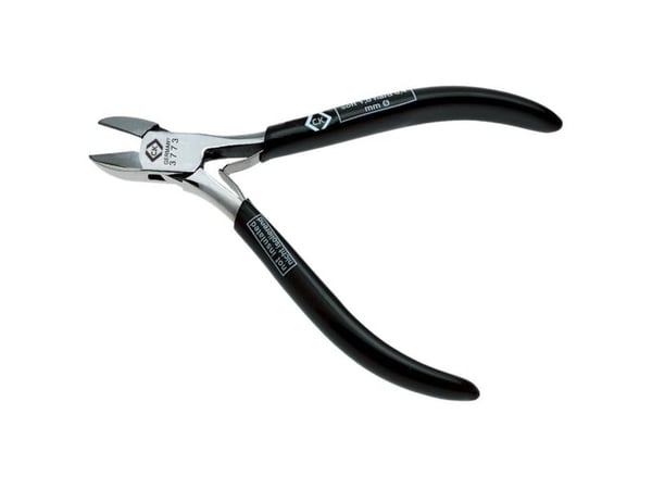 C.K Tools T3773, Diagonal tang, Stål, Vinyl, Sort, 115 mm