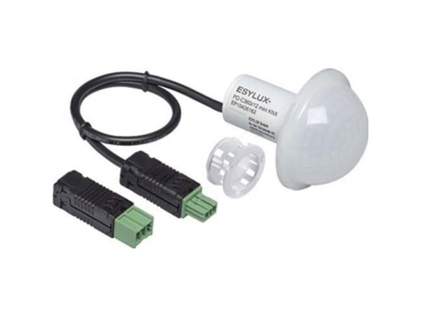 ESYLUX PD-C 360i/12 mini KNX, Passiivinen infrapunasensori, Langallinen, 12 m, Katto, Sisätila, Musta, Valkoinen