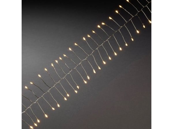 Konstsmide 1465-890 mikroljusslinga inomhus batteridriven antal lampor 60 LED (RGB) bärnsten upplyst längd: 1 m