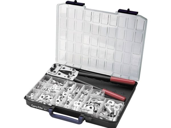 Cimco krympetang-sett 255 deler kabelsko 6 til 50 mm² 181545