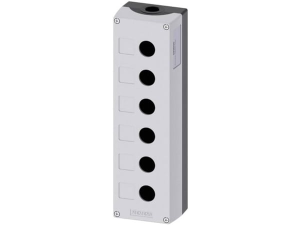 Siemens 3SU1856-0AA00-0AB1 Tyhjä kotelo 6 asennuspistettä, Maahan kiinnitettäväksi (L x S x K) 285 x 85 x 64 mm Harmaa 1 kpl