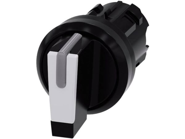 Siemens 3SU10022BL600AA0 3SU1002-2BL60-0AA0 Kääntökytkin Eturengas muovia Musta, valkoinen 2 x 45° 1 kpl
