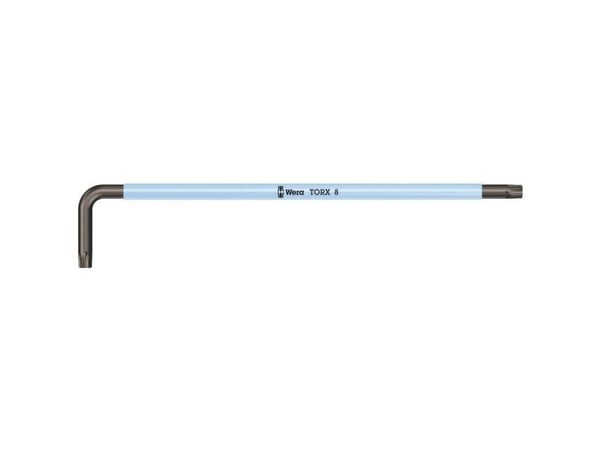 Wera 967 SXL TORX Multicolour, L-torx-nøkkel, T8, Sort, Blå, Stål, Plast, 16 mm