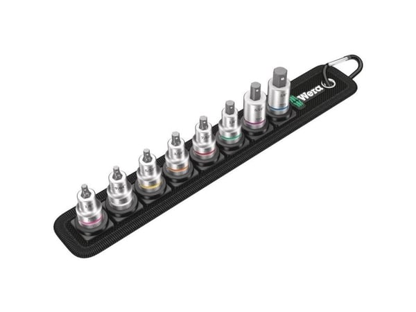 Wera Zyklop Belt B Imperial 1 - Koppnøkkelsett - 8 deler - 3/8" - sekspunkters - 1/4", 1/8", 5/32", 3/16", 7/32", 5/16", 3/8", 9/64"