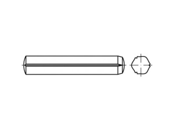 TOOLCRAFT TO-5437443 Zylindersøm 3 mm Stål 100 stk