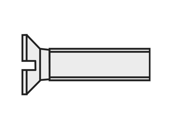 TOOLCRAFT senkeskruer M4 30 mm spors DIN 963 Plastic, Polyamid 10 stk