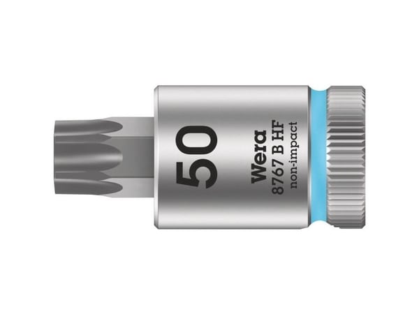 Wera 05003072001, Stikkontakt, 3/8", 1 hoder, T50, Kromvanadiumstål, Kromfarget