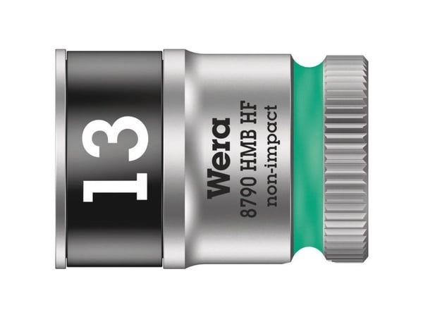 Wera 05003747001, Stikkontakt, 3/8", Metrisk, 1 hoder, 13 mm, Kromvanadiumstål