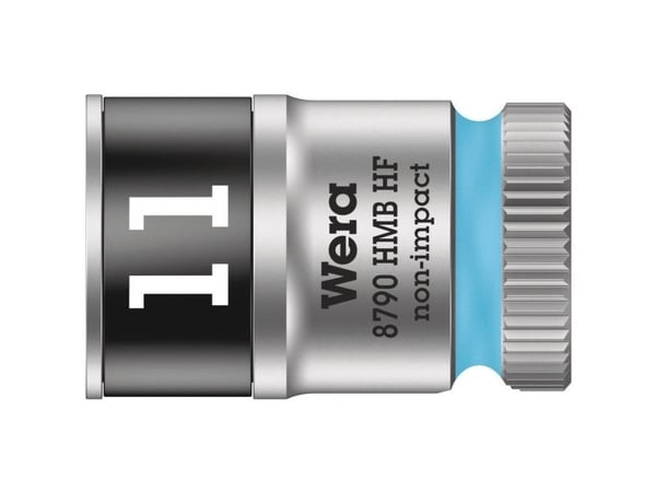 Wera 05003745001, Stikkontakt, 3/8", Metrisk, 1 hoder, 11 mm, Kromvanadiumstål