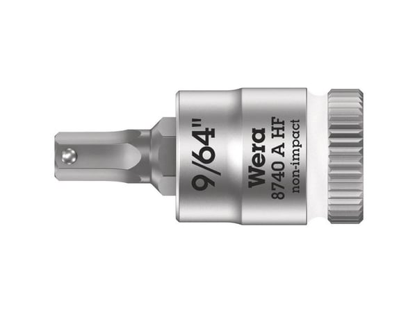 Wera 05003384001, Stikkontakt, 1/4", 1 hoder, 9/64", Kromvanadiumstål, Kromfarget