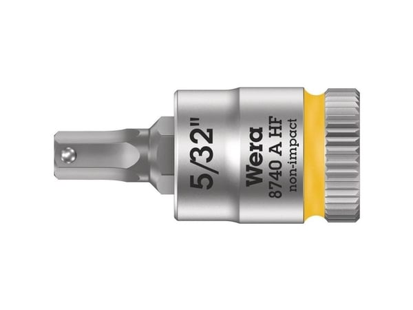 Wera 05003385001, Stikkontakt, 1/4", Imperisk, 1 hoder, 5/32", Kromvanadiumstål