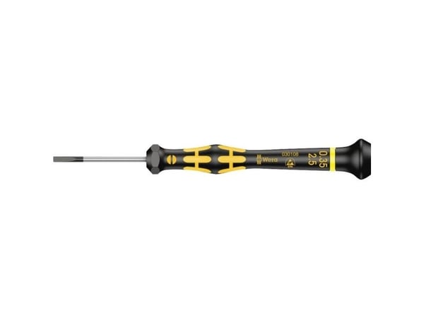 Wera 1578 A Kraftform Micro ESD skrutrekker med spor Bladbredde: 2,5 mm Bladlengde: 40 mm