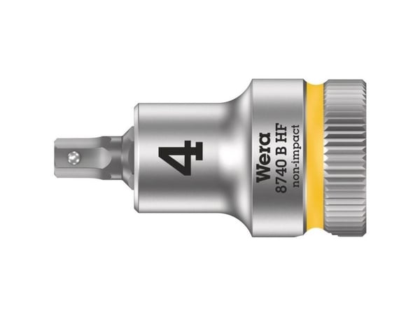 Wera 05003031001, Stikkontakt, 3/8", Metrisk, 1 hoder, 4 mm, Kromvanadiumstål