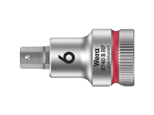 Wera 05003035001, Stikkontakt, 3/8", Metrisk, 1 hoder, 6 mm, Kromvanadiumstål