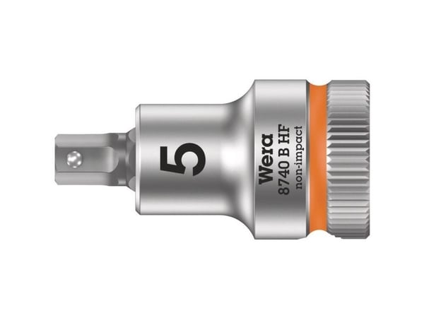 Wera 05003033001, Stikkontakt, 3/8", Metrisk, 1 hoder, 5 mm, Kromvanadiumstål