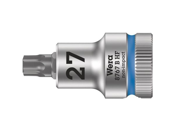 Wera 05003064001, Stikkontakt, 3/8", 1 hoder, T27, Kromvanadiumstål, Kromfarget