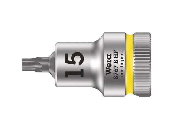 Wera 05003060001, Stikkontakt, 3/8", 1 hoder, T15, Kromvanadiumstål, Kromfarget