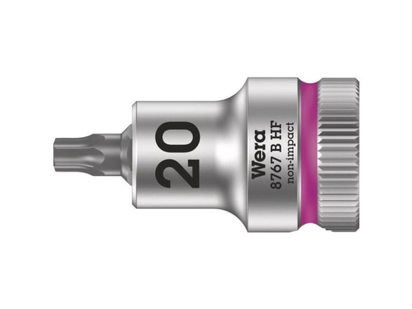 Wera 05003061001, Stikkontakt, 3/8", 1 hoder, T20, Kromvanadiumstål, Kromfarget