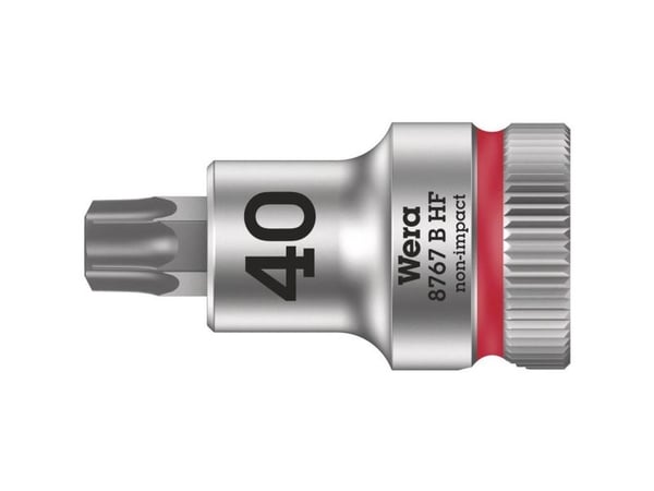 Wera 05003068001, Stikkontakt, 3/8", 1 hoder, T40, Kromvanadiumstål, Kromfarget