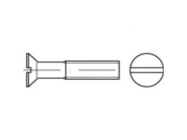 TOOLCRAFT TO-5361261 countersunk skruer M3 14 mm spor rustfritt stål A2 200 stk