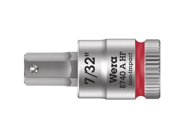 Wera 05003387001, Stikkontakt, 1/4", Imperisk, 1 hoder, 7/32", Kromvanadiumstål
