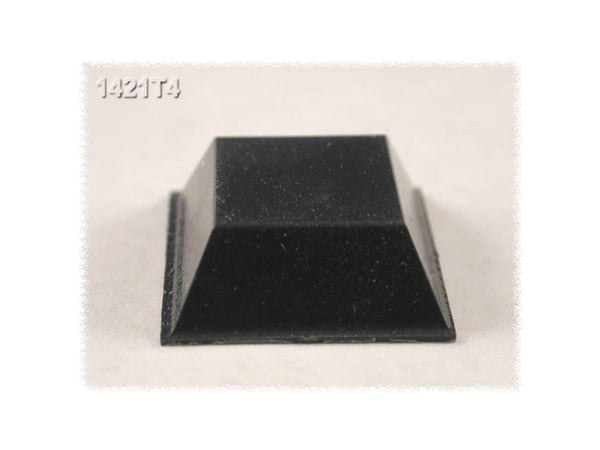 Hammond Electronics 1421T4 chassiføtter selvklebende, rund svart (Ø × H) 20,5 × 7,6 mm, 24 stk