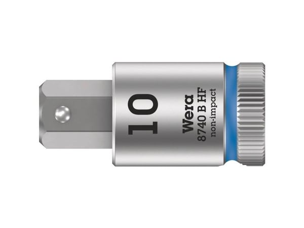 Wera 05003043001, Stikkontakt, 3/8", Metrisk, 1 hoder, 10 mm, Kromvanadiumstål