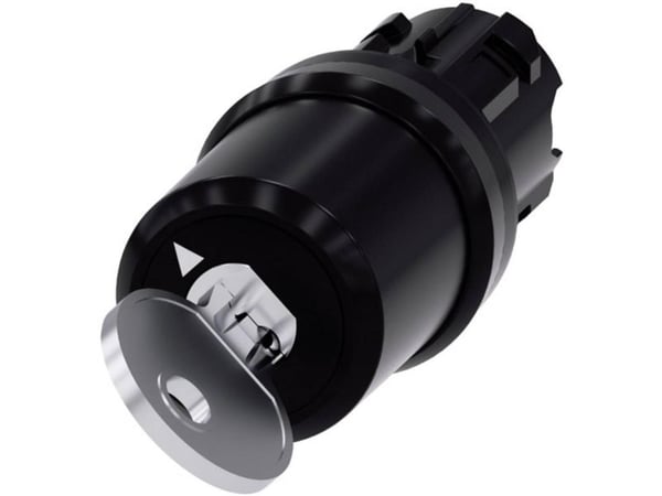 Kytkin avaimella 22mm pyöreä muovilukko nro ssg10 2 avaimella 2-pos. 0-I ilman itsekääntyvää 3SU1000-5BF11-0AA0