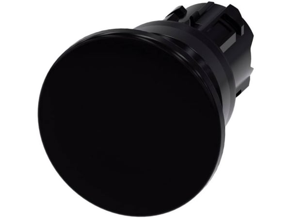 Siemens 3SU10001BD100AA0 3SU1000-1BD10-0AA0 Iskukytkin (sienenmuotoinen) Eturengas muovia Musta 1 kpl