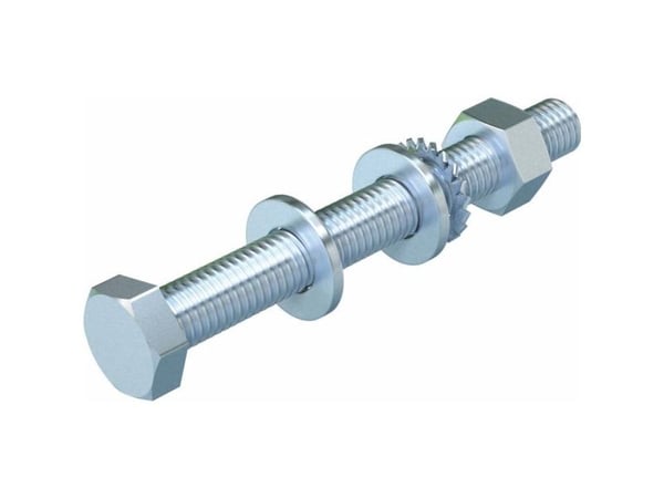 OBO Skruesæt SKS 10x80 mmmed 17 mm sekskanthovedvarmgalvaniseret - (20 stk.)