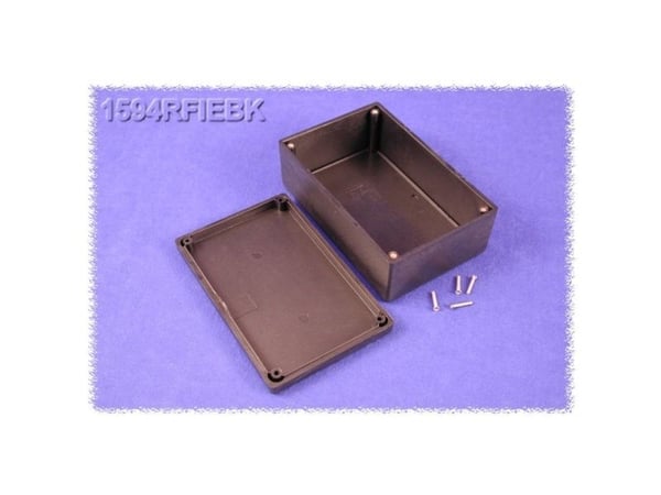 Hammond Electronics 1594RFIEBK universal-kabinett 167 x 107 x 65 ABS sort - 1 stk