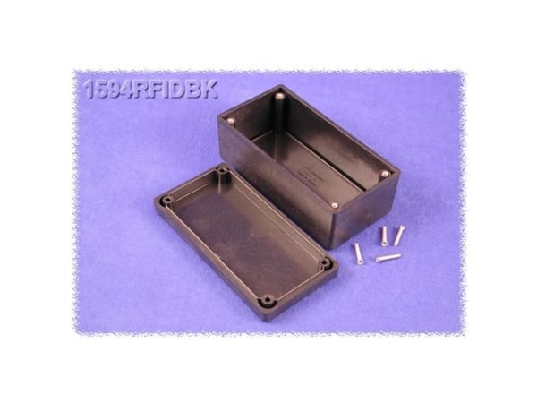 Hammond Electronics 1594RFIDBK Universalkabinetti 131 x 66 x 55 ABS Lajittele 1 kpl 1 kpl