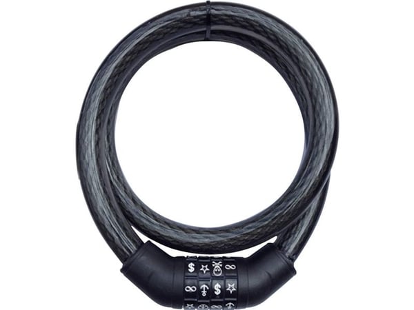 Security Plus SPS 100 kabellås sort, kombinasjonslås med symboler
