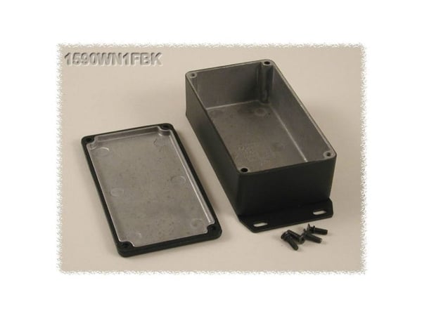 Hammond Electronics 1590WNFBK universalkabinett 121 x 66 x 40 aluminium sort (1 stk)