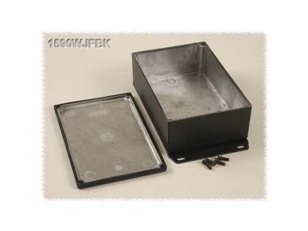 Hammond Electronics 1590WJFBK universalkabinett 52,5 x 38 x 31 aluminium sort (1 stk)