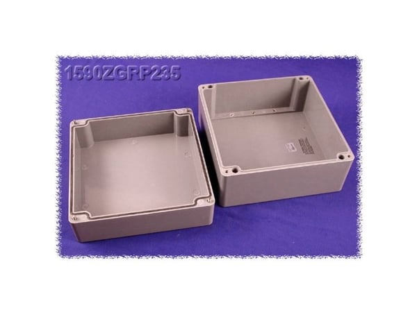Hammond Electronics 1590ZGRP235 universalkabinett 255 x 250 x 160 mm polyester grå 1 stk